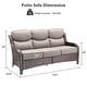 preview thumbnail 70 of 101, Outdoor Sofa with 6-Inch Thick Cushions Furniture for Porch
