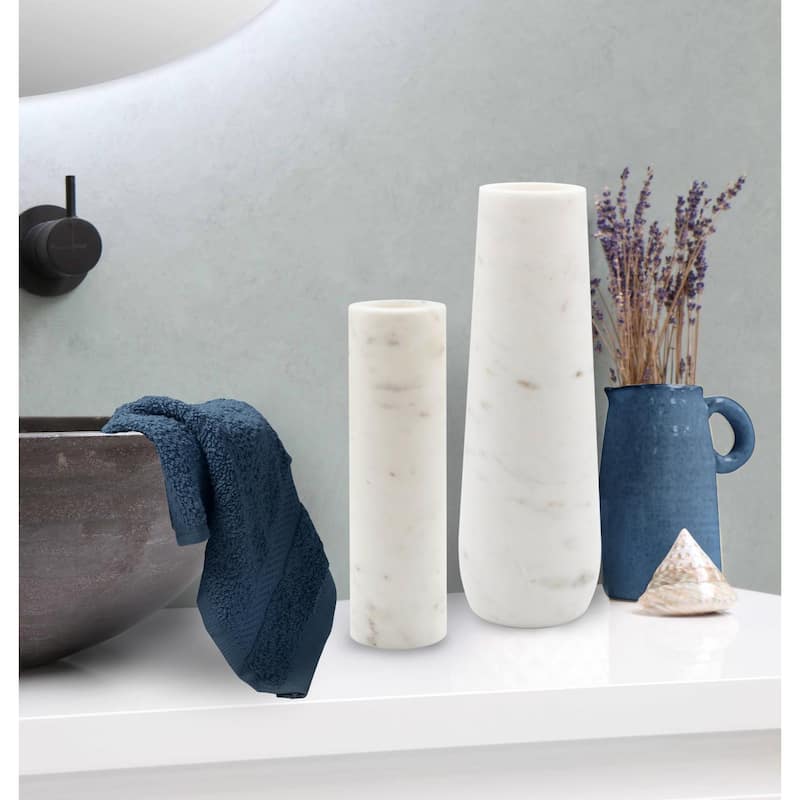 Nizzoli White Vase- Cylindrical