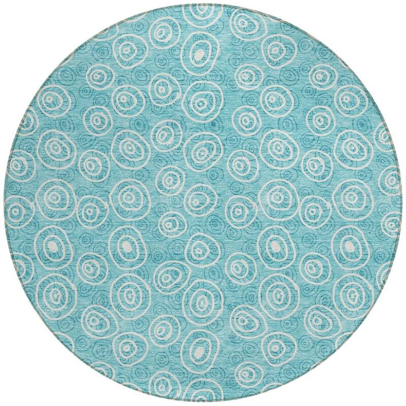 HomeRoots Geometric Transitional Rectangle Outdoor Rug