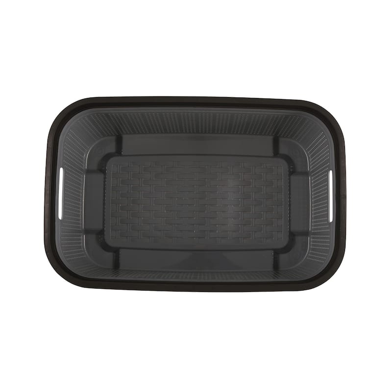 1.15 Bu / 40 L Wicker Laundry Basket, Grey - Capacity: 50l