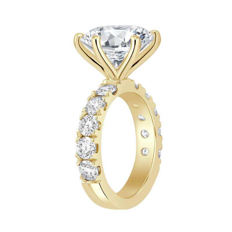 Auriya 14k Gold 7ctw Round Lab Grown 6-Prong Diamond Engagement Ring (E-F VS)