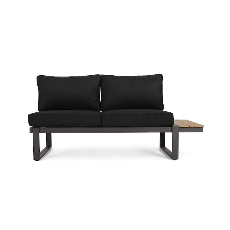 Roomfitters 5-Seater Outdoor Sofa Set, Weather-Resistant Cushioned Patio Seating, Modern Metal Frame