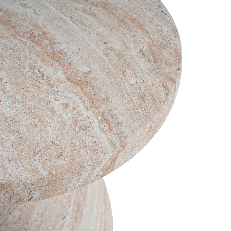 Christopher Knight Home - Emilia Outdoor Travertine MGO Side Table