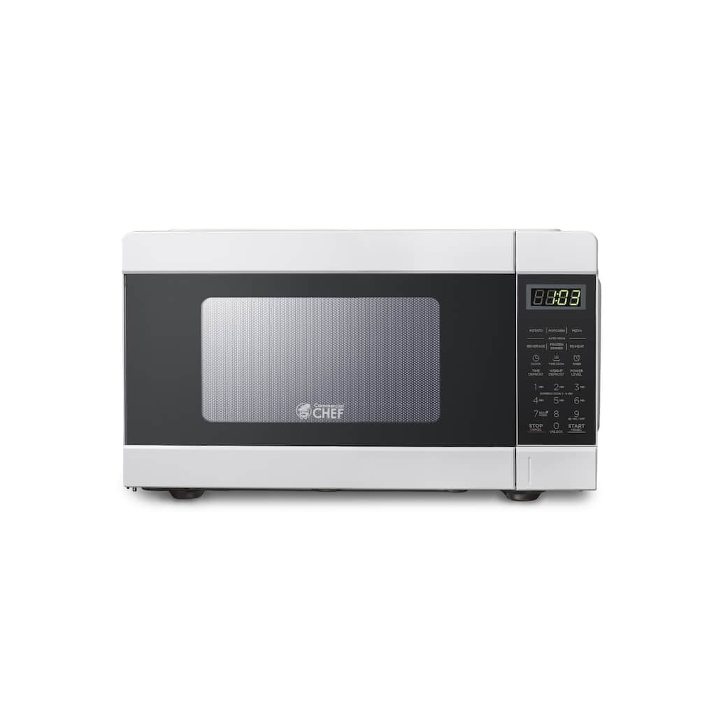 Commercial Chef 0.9 Cu. Ft. Counter Top Microwave,White
