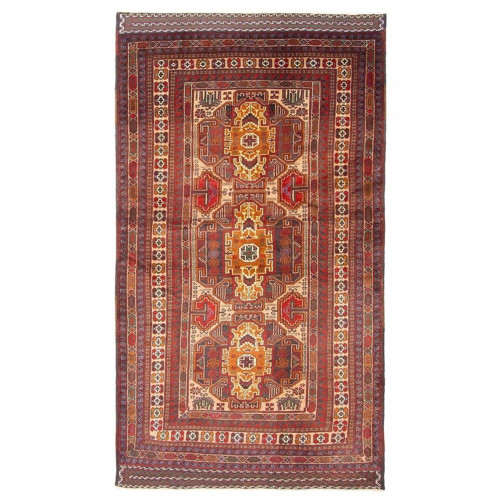 ECARPETGALLERY Hand-knotted Teimani Brown Wool Rug - 3'9 x 6'9