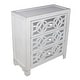 preview thumbnail 24 of 28, Silver Orchid Fonda Glam Mirrored Cutout 3-drawer Chest