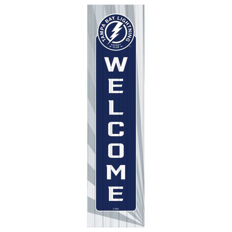 47" Porch Leaner Welcome Wall Sign, Tampa Bay Lightning - Blue