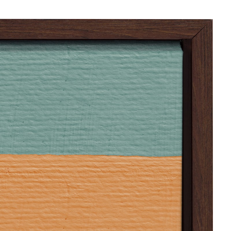 Kate and Laurel Sylvie Sunset Waves Framed Canvas by Cat Coquillette