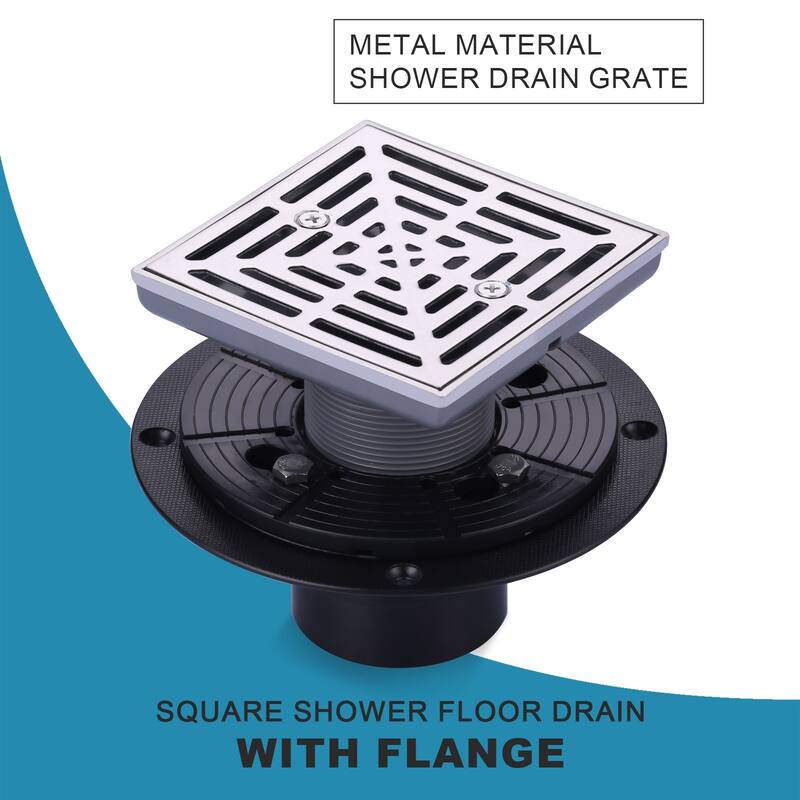 WOWOW 4.5 in. Floor Drain with Square Screw-Tite Strainer