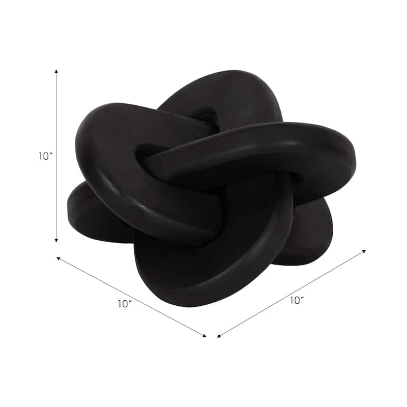 Sagebrook Home Neutral Wood Decorative Knot Figurine