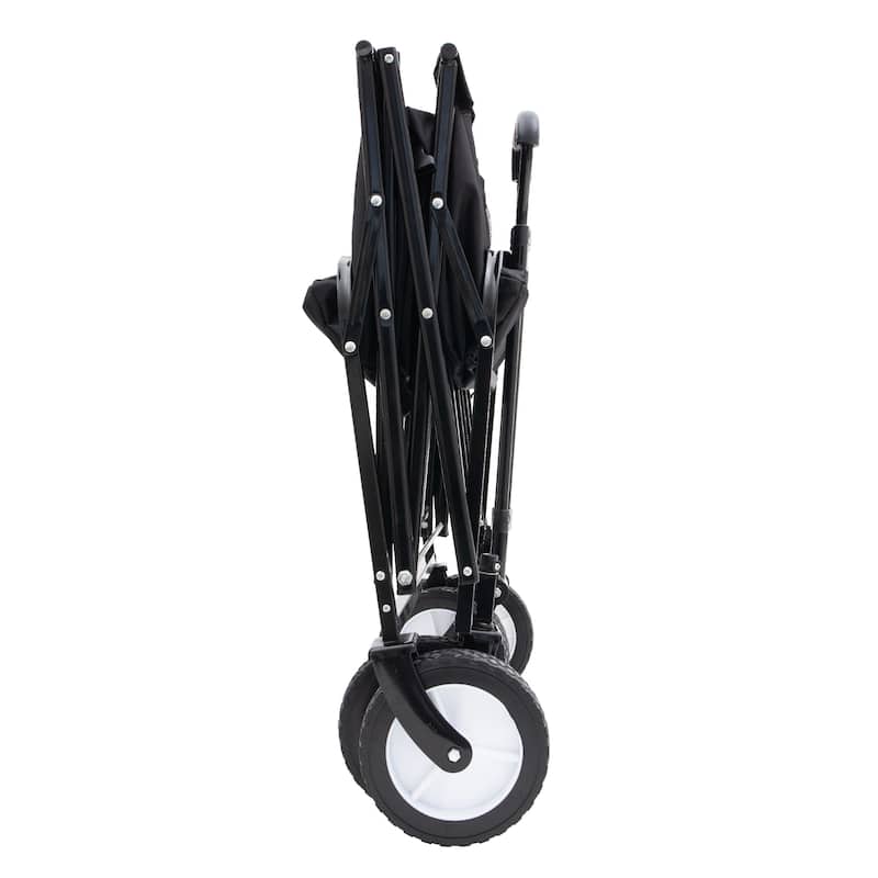 Collapsible Foldable Wagon Cart with Strapping System & 360 lb Capacity