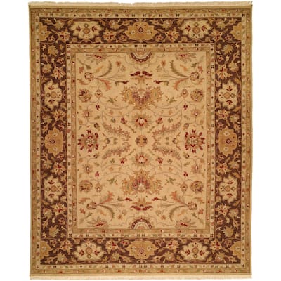 Traditional White Flatweave Wool Area Rug