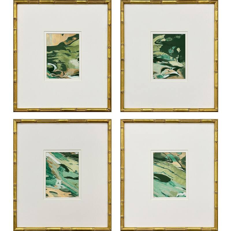 Paragon Verdant Fusion Framed Art - Set of 4