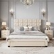 preview thumbnail 48 of 71, Velvet Storage Platform Bed with Wireless Chargers and Drawer