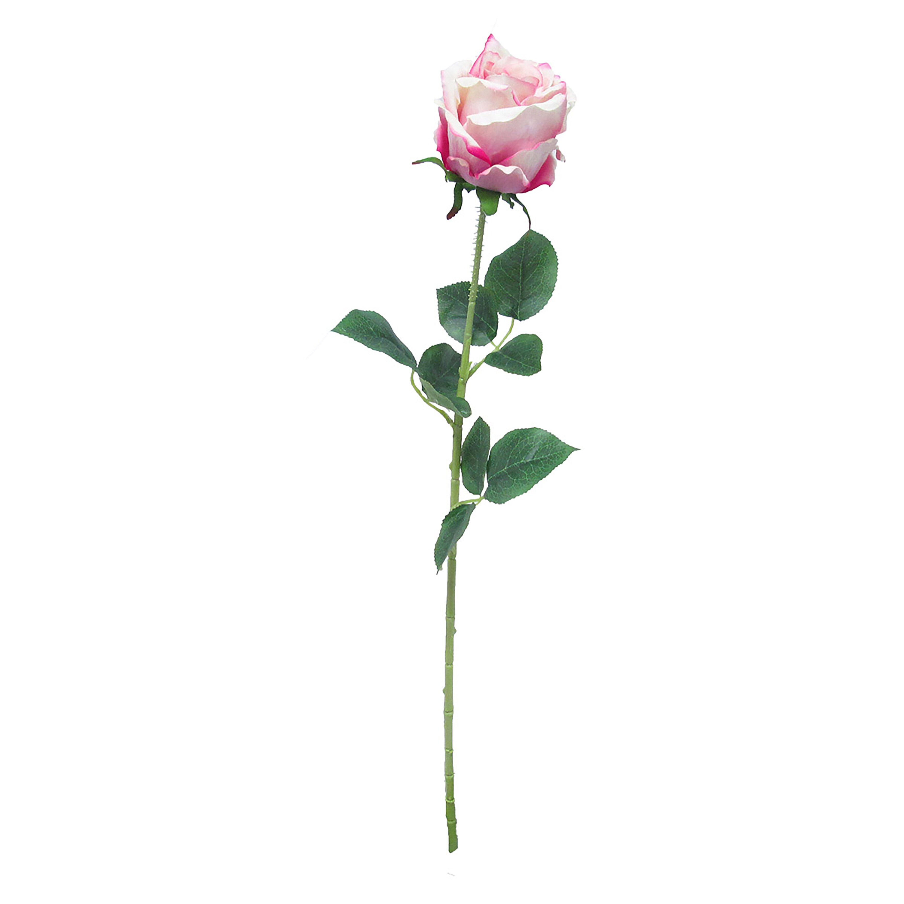 Set of 3 Extra Large Velvet Rose Stem Flower Spray 29.5in - Blush Pink - 29.5 L x 6 W x 6 DP