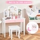 preview thumbnail 3 of 5, Kids Vanity Set with Mirror Toddler Beauty Makeup Dressing Table Set