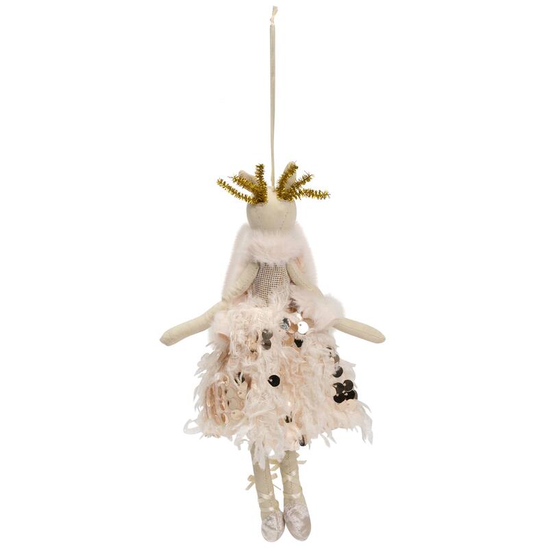 Reindeer Ballerina Hanging Christmas Figure - 12"