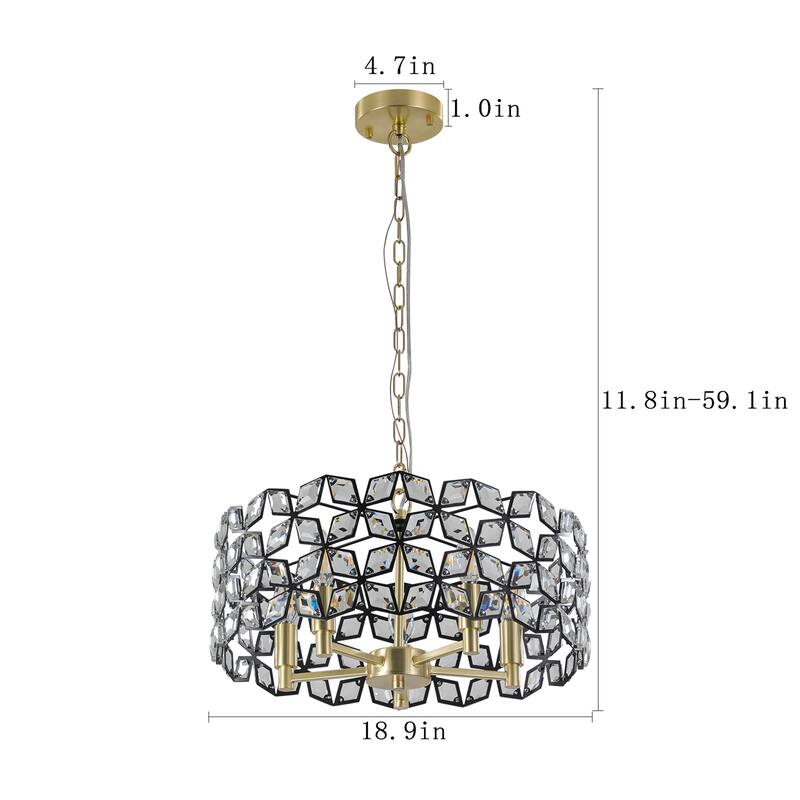 Modern Crystal Chandelier for Living-Room Round Cristal Lamp Luxury Home Decor Light Fixture