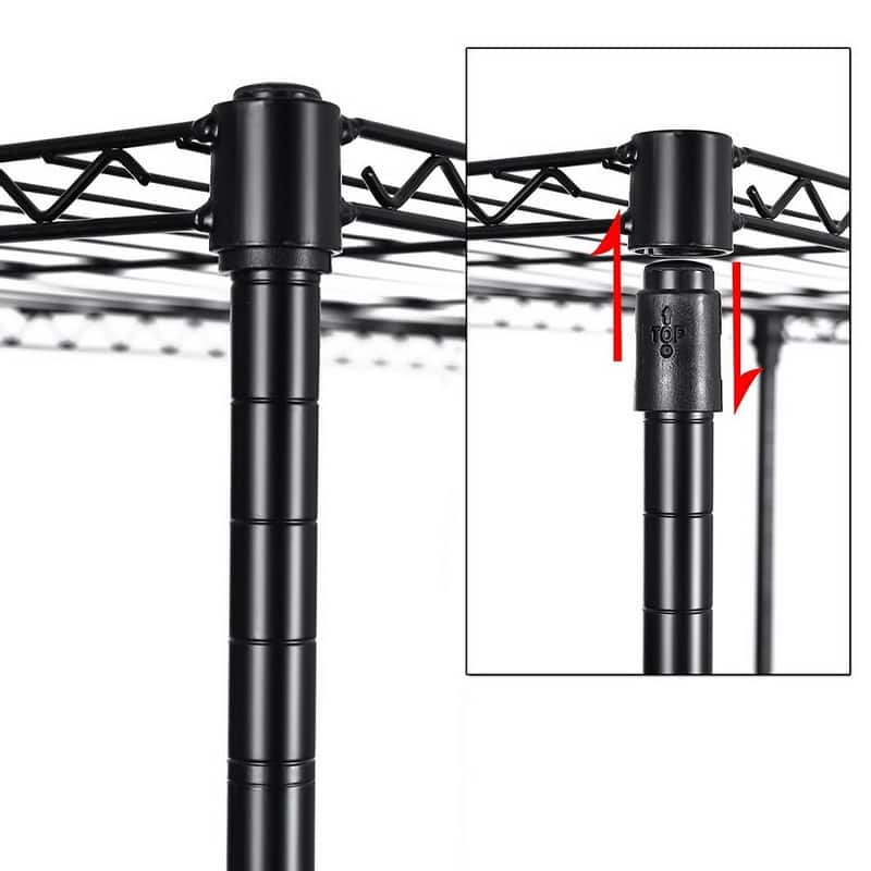 3-Tier Closet Organizer Metal Garment Rack Portable Clothes Hanger Home Shelf