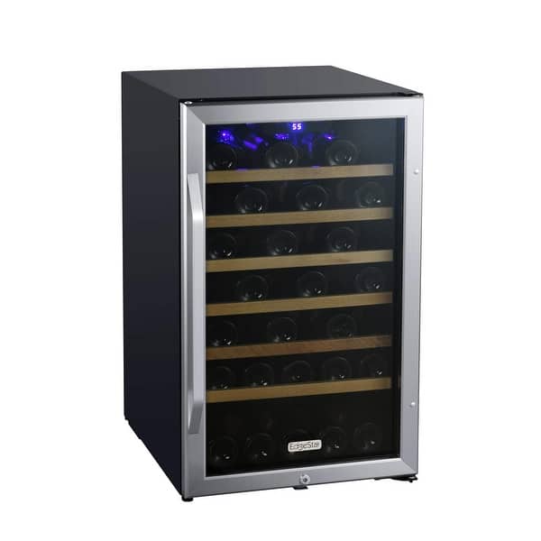 Edgestar Cwf440sz 20 Wide 44 Bottle Capacity Free Standing Wine Stainless Steel Overstock 21656769