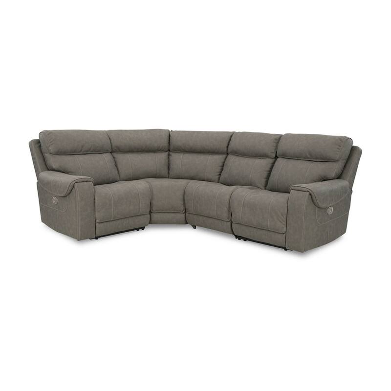 Signature Design by Ashley Starbot Gray 4-Piece Power Reclining Sectional - 73"W x 100"D x 42"H