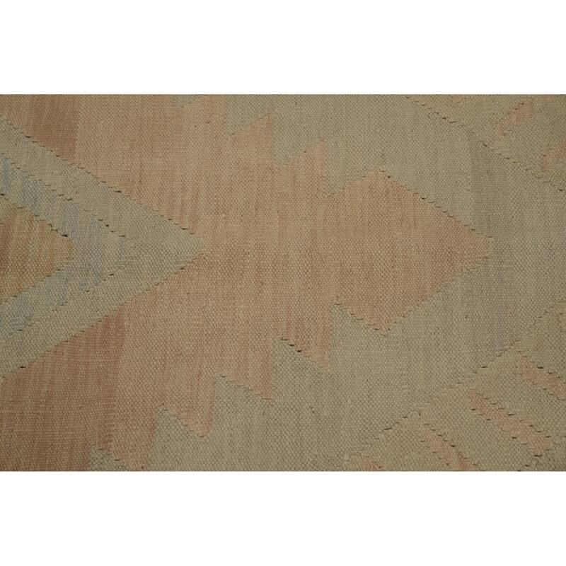 Hand Woven Oriental 100% Wool Carpet Southwestern Medallion Beige & Ivories Kilim Area Rug - 6' 7'' X 4' 11''