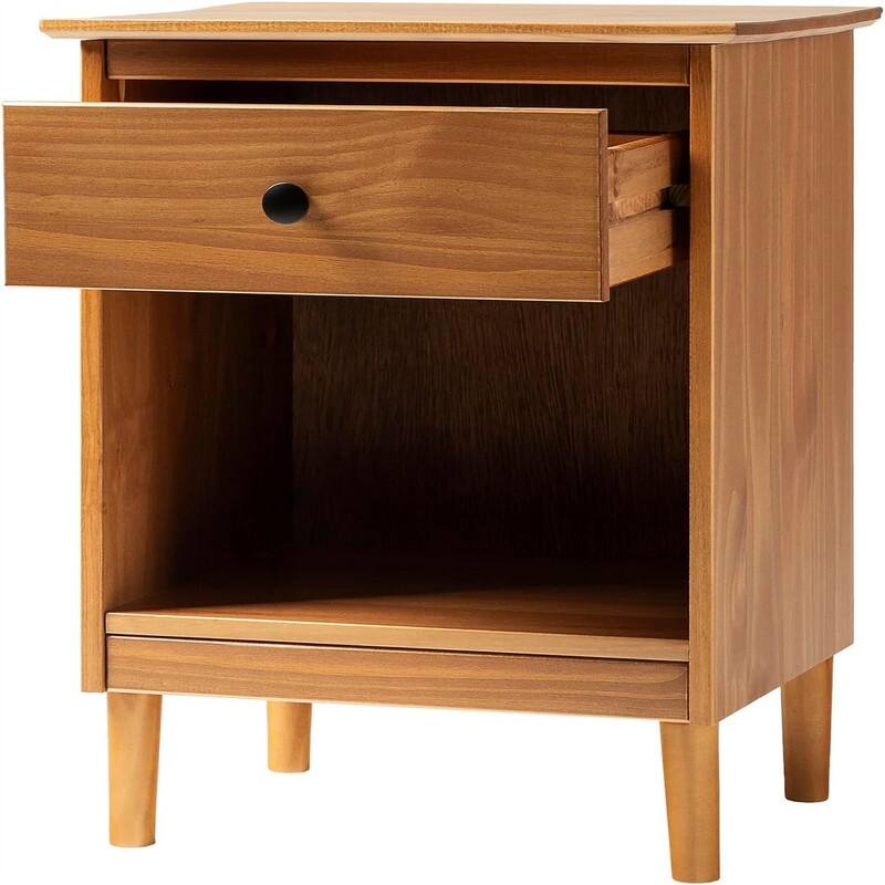 raditional Wood 1 Drawer Nightstand Side Table Bedroom Storage Drawer