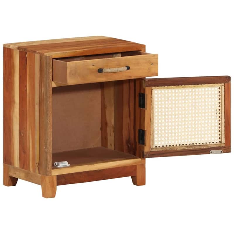 vidaXL Bedside Cabinet 15.7"x11.8"x19.7" Solid Reclaimed Wood
