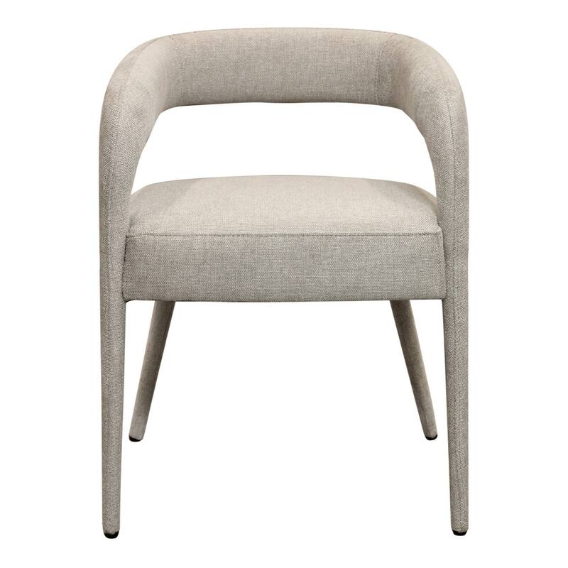 HomeRoots Set of Two Ivory Upholstered Linen Open Back Dining Side Chairs - 21 in. x 28 in. x 22 in.