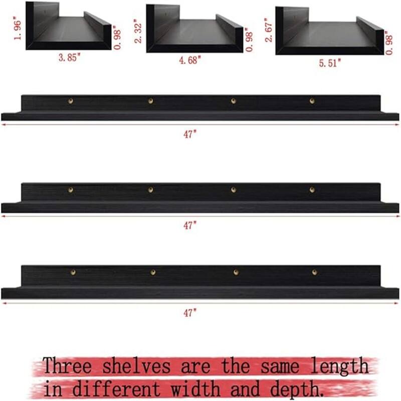 Photo Picture Ledge Shelves - 2.6"D x 47"W x 5.5"H