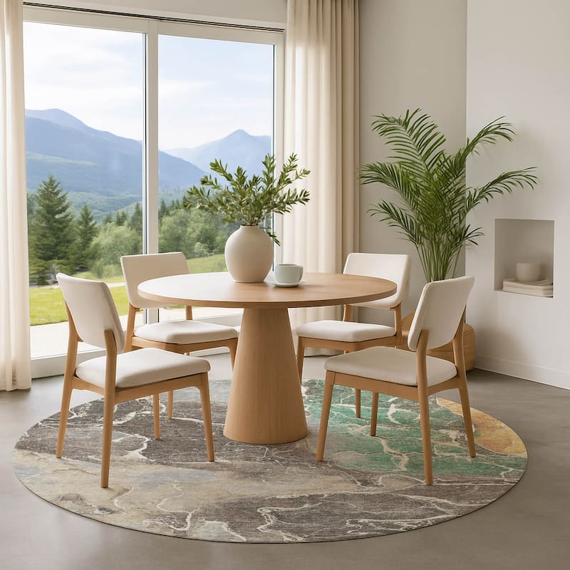 Premium Washable Super Soft Abstract Mayfield Rug - Taupe - 8' x 8'