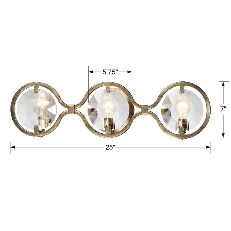 Crystorama Lighting Group Quincy 3 Light 25" Wide Bathroom Vanity