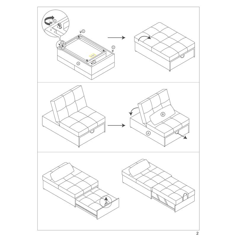 Contemporary White Convertible Sleeper Sofa Chair with Sherpa Fabric and Pillow