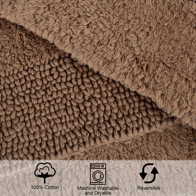 Windsor Home 100-percent Cotton 2-piece Reversible Rug Set