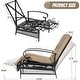 preview thumbnail 40 of 51, Outdoor Cushioned Chaise Lounge Adjustable Patio Reclining Lounge Chair, Recliner Lounge Chair & Bistro Table Set