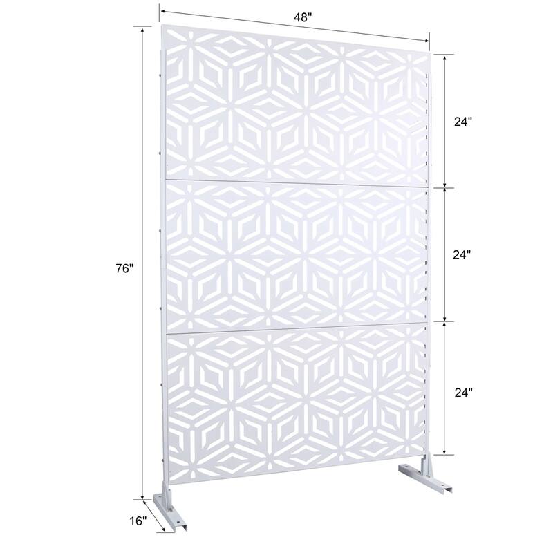 Outdoor & Indoor Privacy Screen Metal Privacy Screen 76" H×48" W