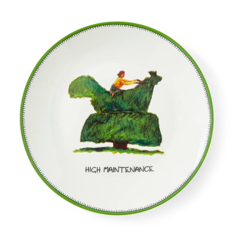 Kit Kemp for Spode Set of 4 Doodles Tidbit Plates - 6 Inch