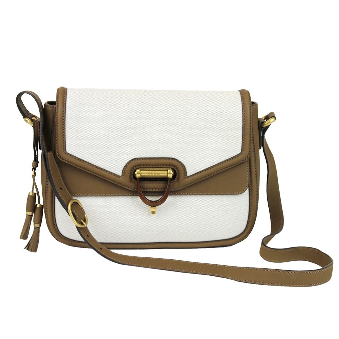 white canvas messenger bag