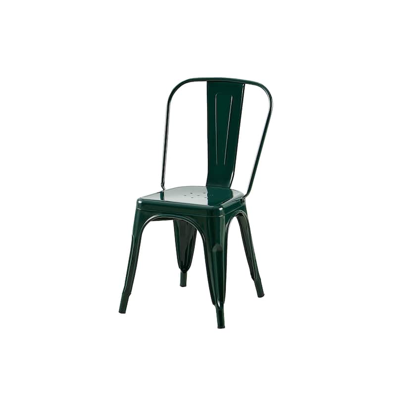 Industrial Metal 18 Inch Stackable Dining Chair Set