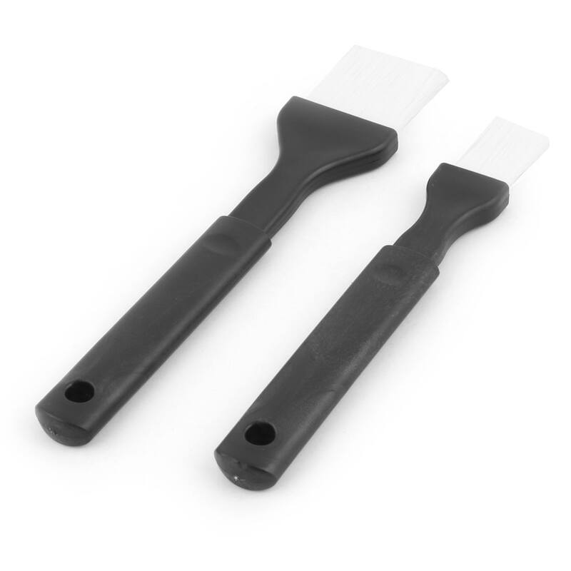 Family Outdoor Pastry Barbecue Grilling Sauce Oil Basting Brush 2 in 1 - White,Black