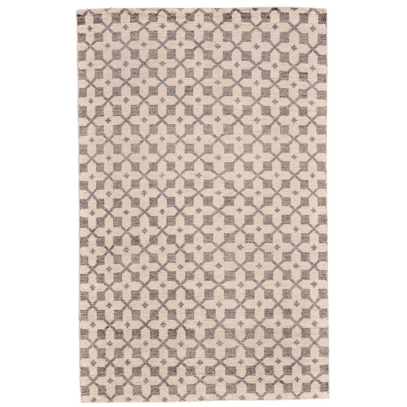 Parker Machine Made Contemporary Area Rug - 4' x 6' - 4' x 6' - Sand Dollar/Stone Gray
