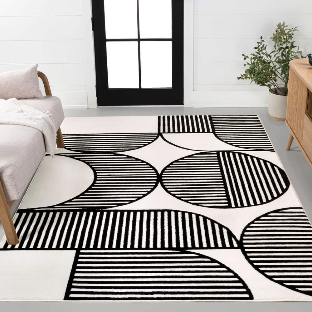 JONATHAN Y Dila Geometric Arch Scandi Striped Ivory/Cream Area Rug