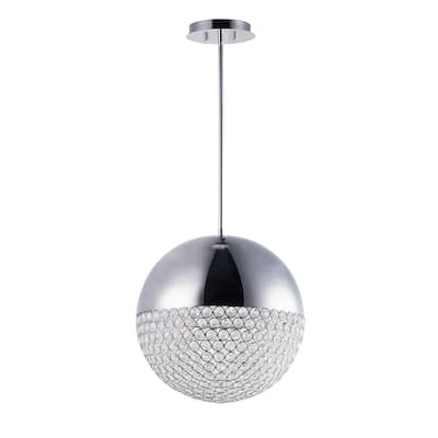 Modern Contemporary LED Pendant Eclipse Polished Chrome - Exact Size