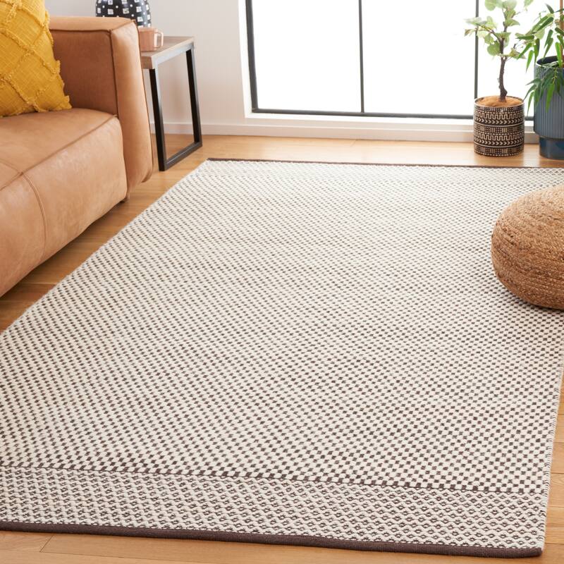 SAFAVIEH Vermont Vinnie Transitional Wool Rug - 5' x 8' - Brown/Ivory