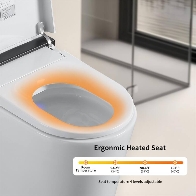 Smart Toilet with Auto-Open Lid & Foot Sensor