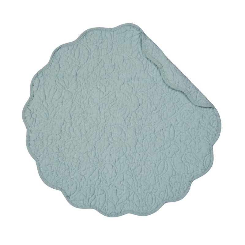 Christiana Breeze Reversible Machine Washable Round Quilt Placemats Set of 6