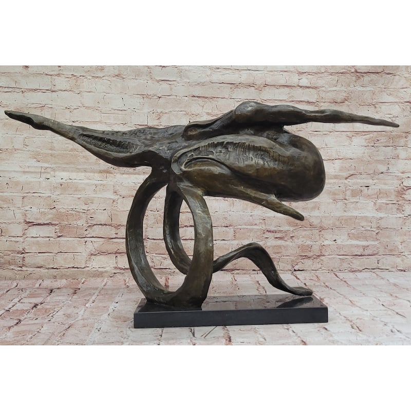 Abstract Bronze Whale Sculpture – Unique Marine Art For Coastal Decor By Dali