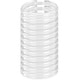 preview thumbnail 3 of 1, 12 Piece Clear Premium Plastic Shower Curtain Hooks Rings Round 2.3" Inches