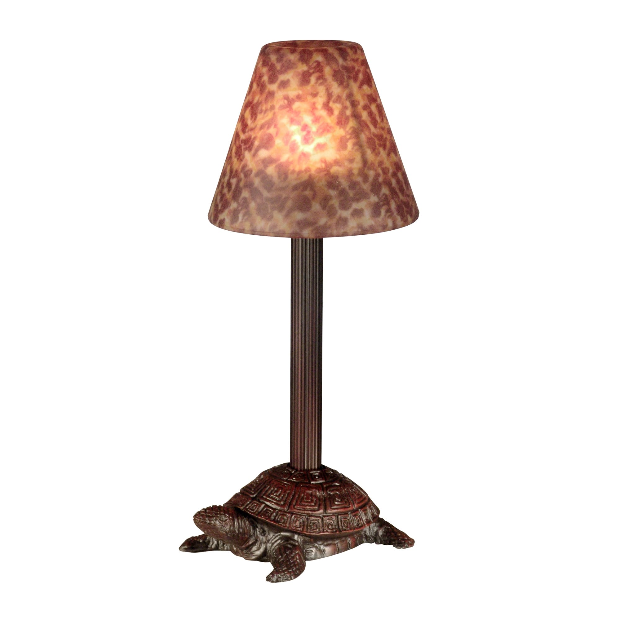 Springdale Lighting Amber Box Turtle Candle Holder,Golden Amber Finish