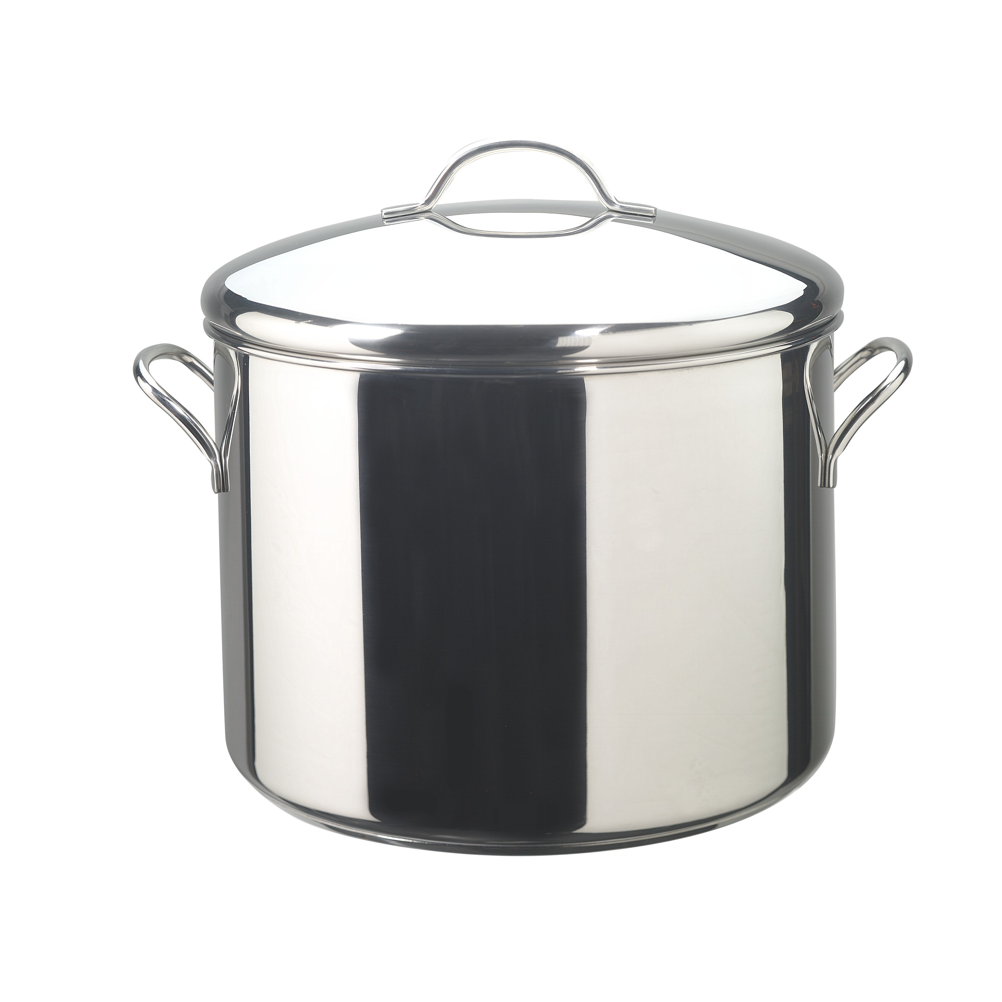 16 Qt Covered Stainless Steel Stock Pot